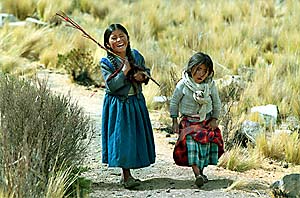 Kalahuta Girls With Stick (C)1998 Vic Winter/Jennifer Dudley- ICSTARS Astronomy
